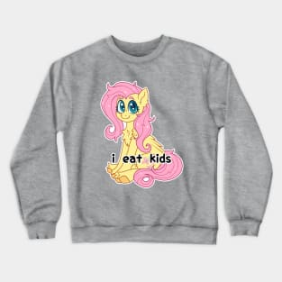 Funny Fluttershy 'i eat kids' Crewneck Sweatshirt